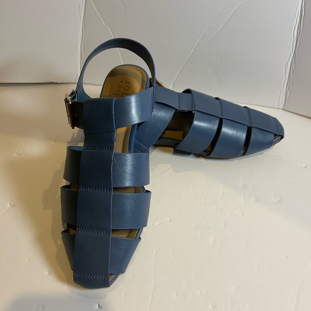 Journee Collection Blue Sandals Size 7